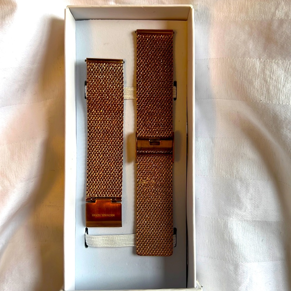 MK rose gold watch band